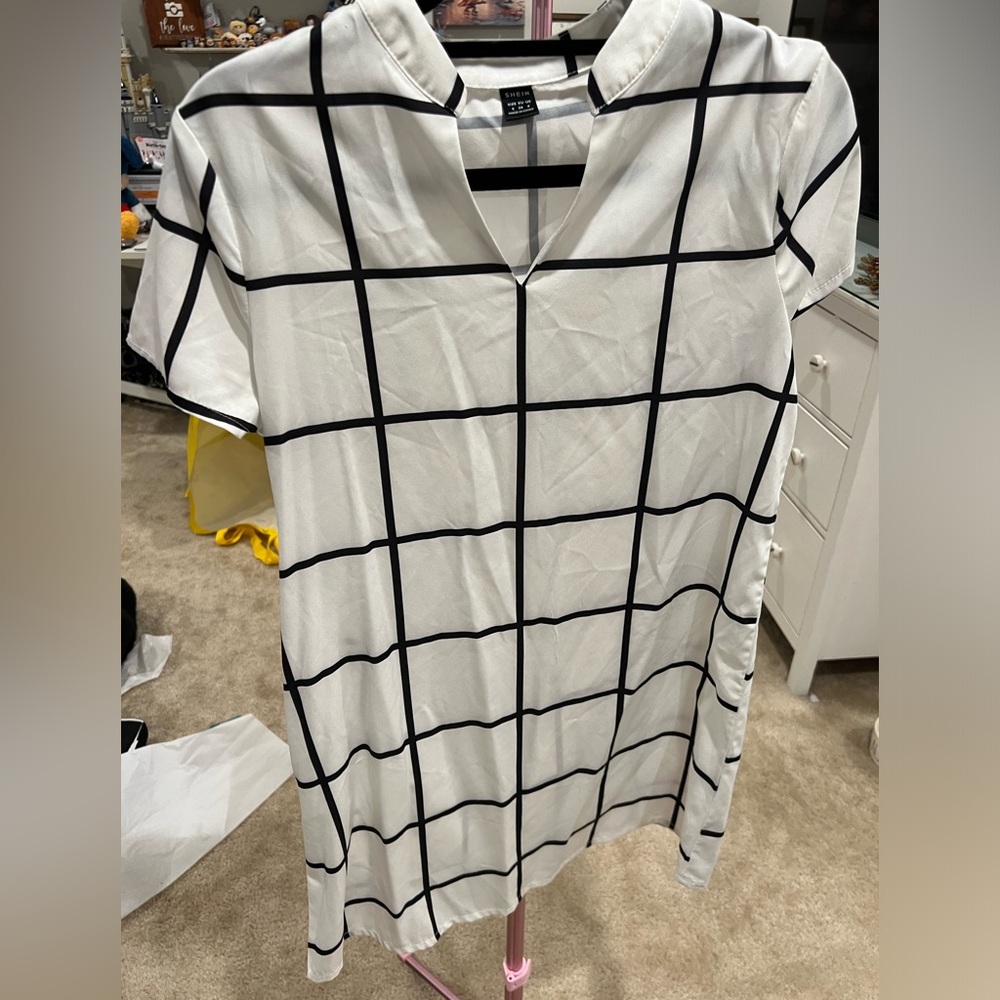 SHEIN black and white mini dress